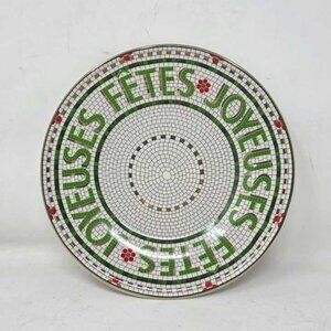 New Anthropologie The Bistro tile stonewear dessert plate: Festive edition